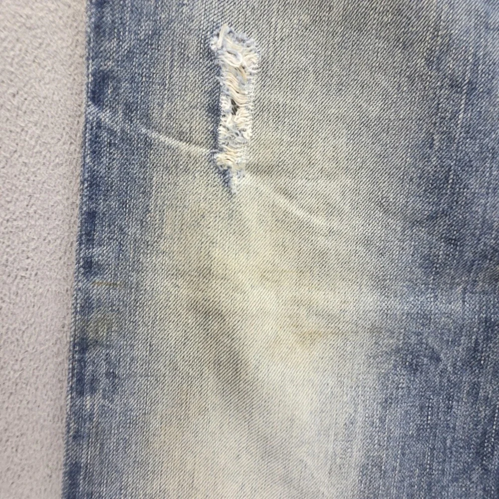 Diesel Jeans Mens 30x32 Blue Timmen Regular Straight Distressed Button Fly 0884C